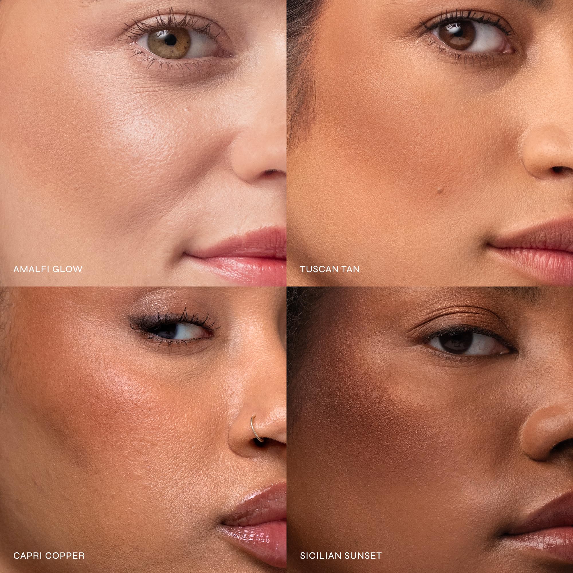 Milani Baked Bronzer Amalfi Glow lasting finish on the skin after hours.