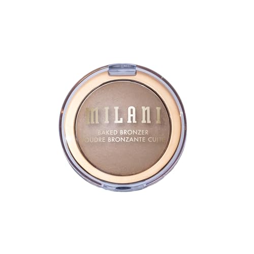 Milani Baked Bronzer Amalfi Glow talc-free formula for comfortable wear.