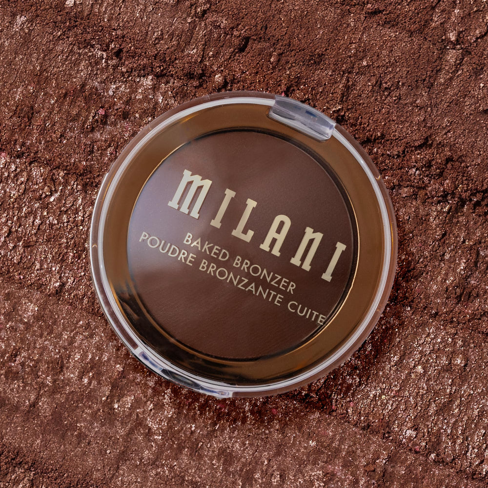Milani Baked Bronzer Amalfi Glow vegan cruelty-free label on packaging.