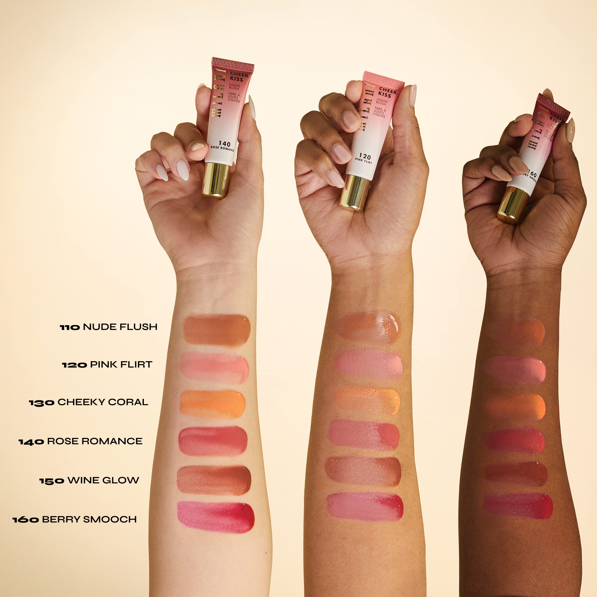 Milani Rose Romance texture close-up reveals lightweight, creamy finish.