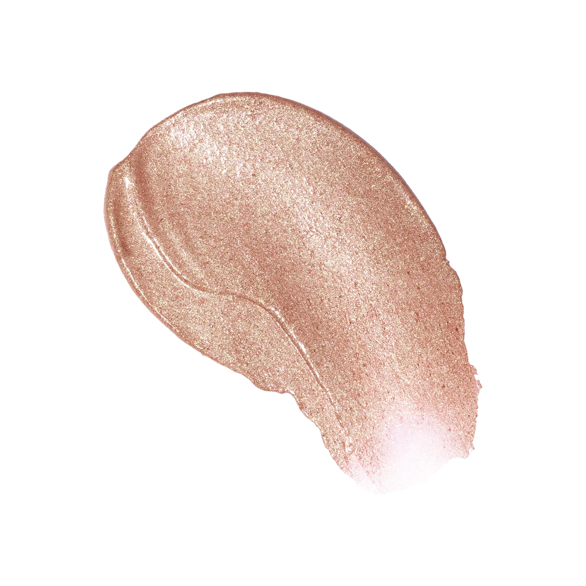 Milani Cheek Kiss Liquid Blush + Glow swatch on cheek shows rosy, luminous color