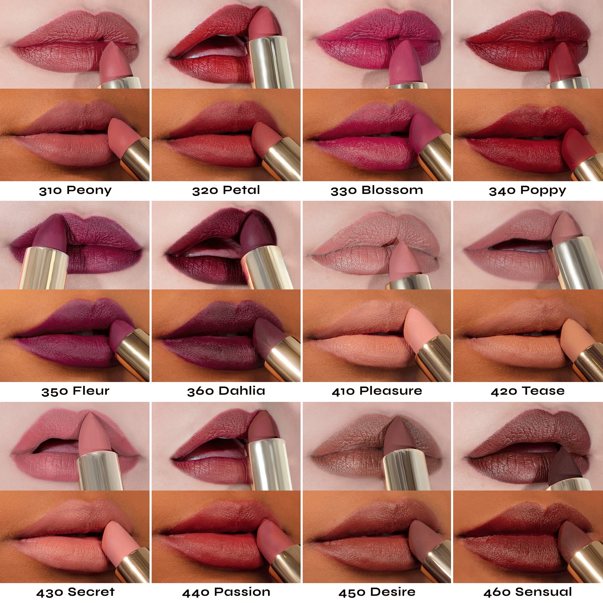 Milani Blossom lipstick texture detail shows pigment-rich cream that glides on smoothly for rapid touch-ups.