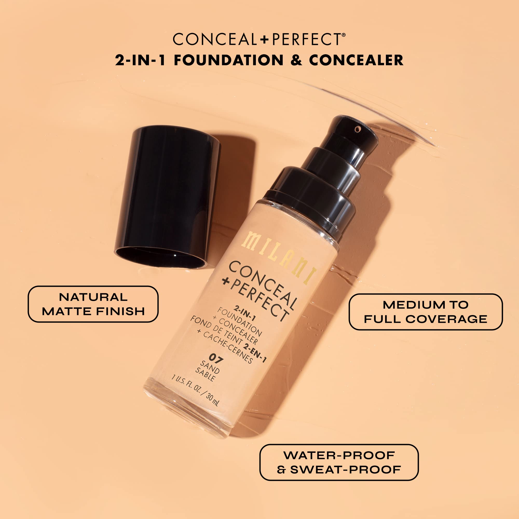 Milani Conceal Perfect creamy texture delivers buildable coverage