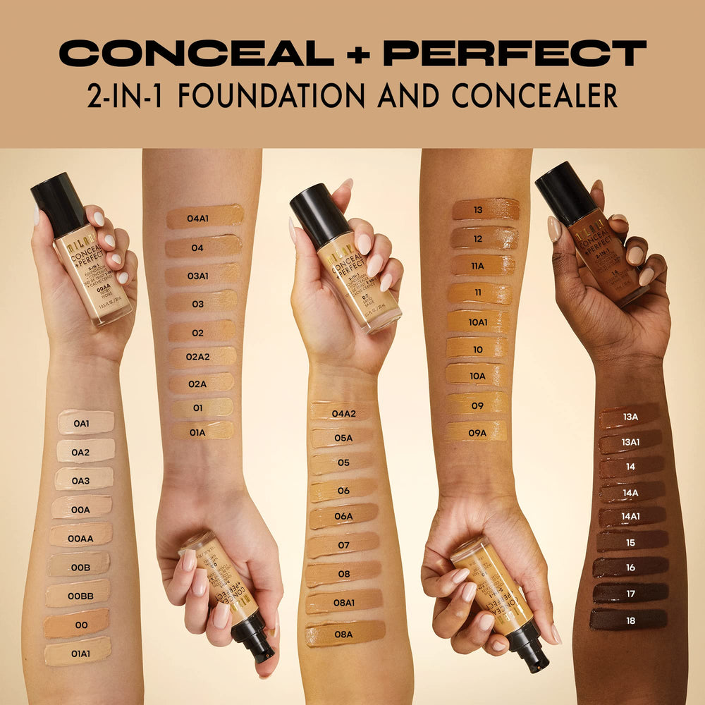 Milani Conceal Perfect waterproof formula resists sweat for all-day wear
