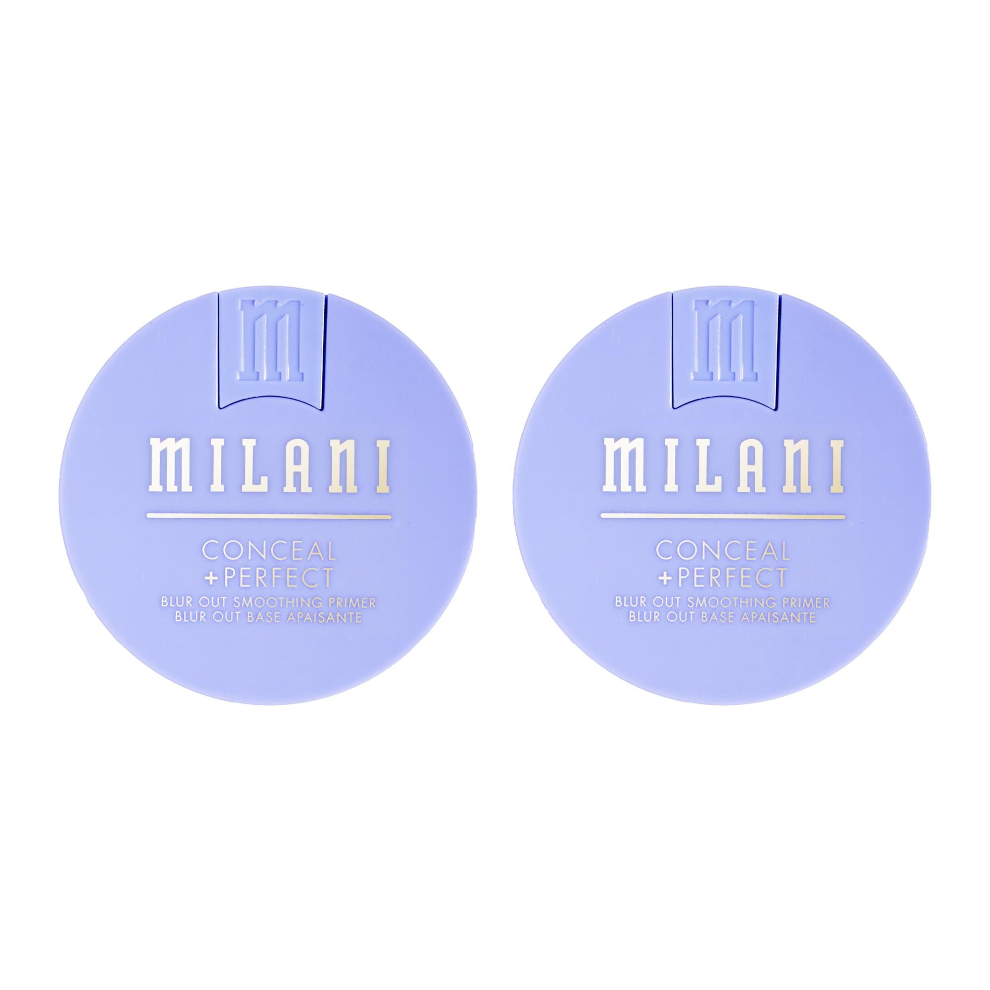 Milani Conceal + Perfect Blur Out primer bottle closeup showing smoothing effect