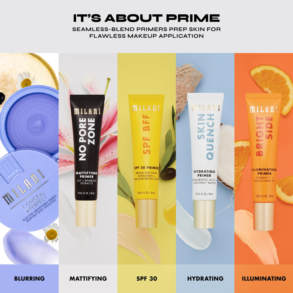 Blue-light protection note from Milani Blur Out primer during screen time