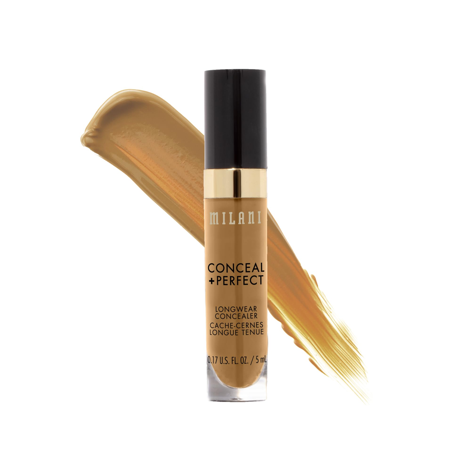 Milani Conceal + Perfect Longwear Concealer Deep Tan bottle for all-day coverage