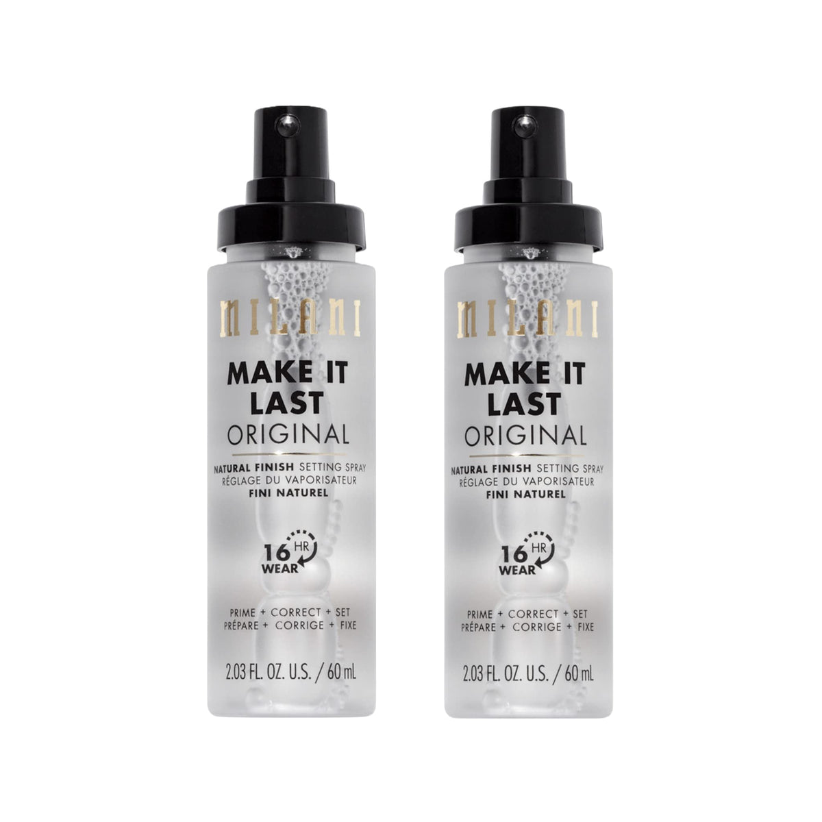 Milani Make It Last Original bottle front view for all-day makeup hold.