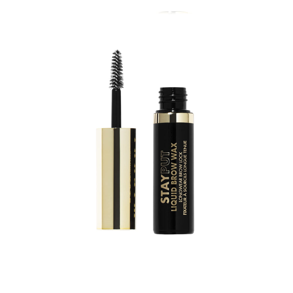 Milani Stay Put Brow Wax application closeup showing precise lift for fuller brows.