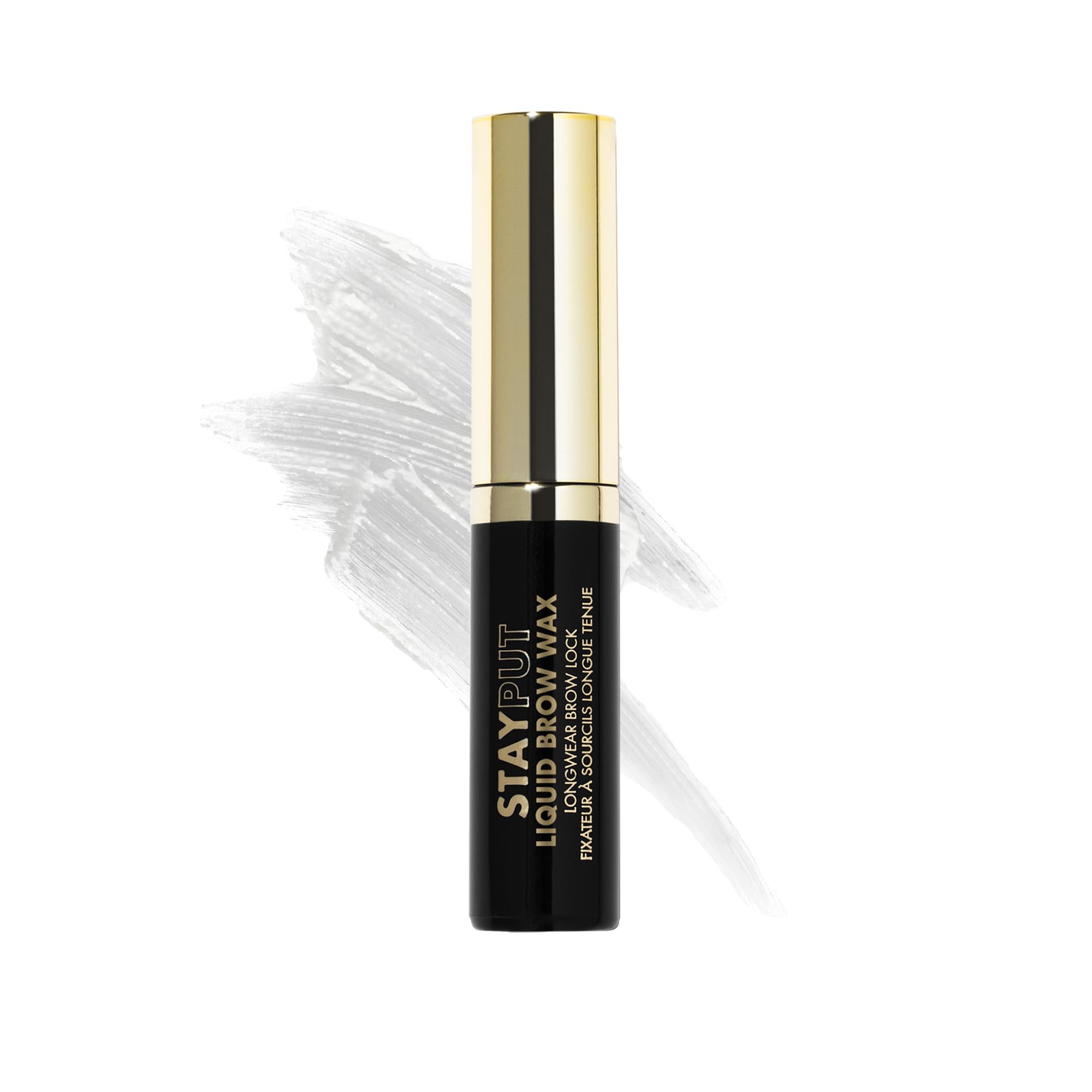 Milani Stay Put Brow Wax provides a transparent finish that dries clean.