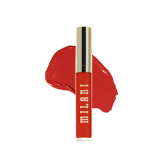 Milani Stay Put Liquid Lipstick packaging close-up highlighting That Girl shade for all-day color.