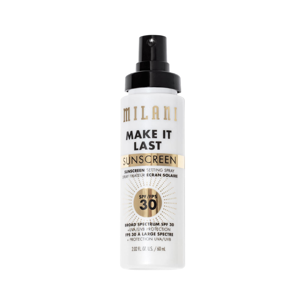 Milani Sunscreen Setting Spray vegan formula for cruelty-free routines.