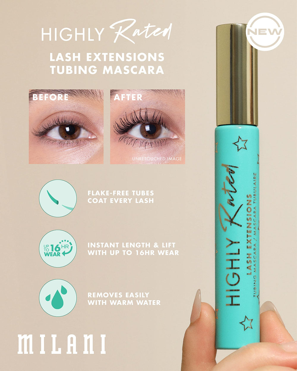 Milani Tubing Mascara nourishes lashes with shea butter and oils