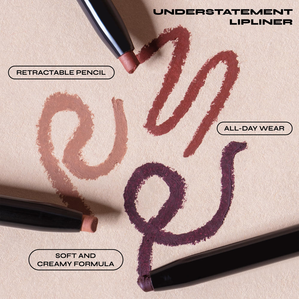 Milani Understatement Lipliner tips-tricks demonstration of outer-edge tracing for bold contour.