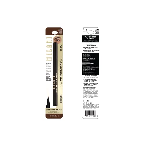 Milani Weekend Brow Tint applicator brush demonstrates precise application.
