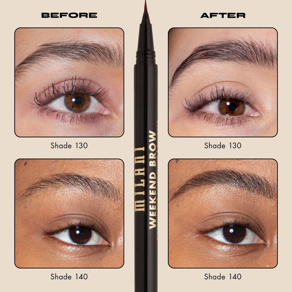 Milani Weekend Brow Tint packaging box highlights shade and vegan formula.