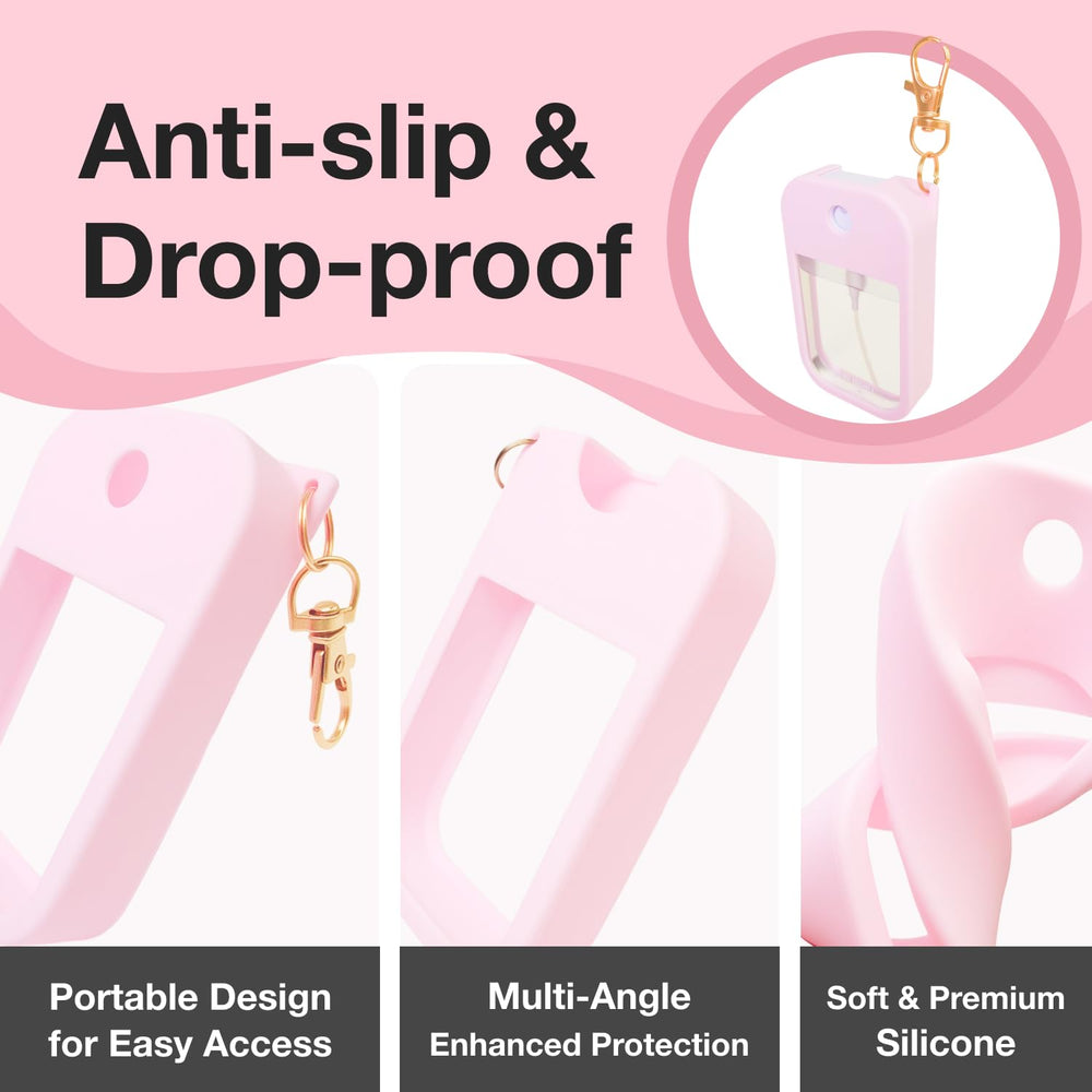 MILASONUS pink Power Mist case, back view shows secure snap fit.