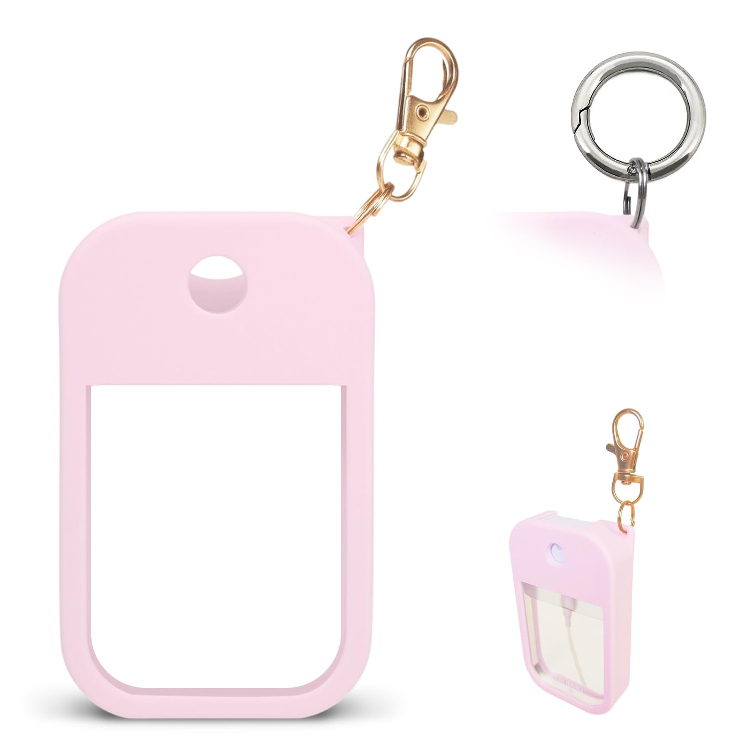 MILASONUS pink Touchland Power Mist case, front view, protects the bottle.