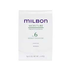 Milbon booster hydratant No.6 — flacon, soin nourrissant pour cheveux colorés.
