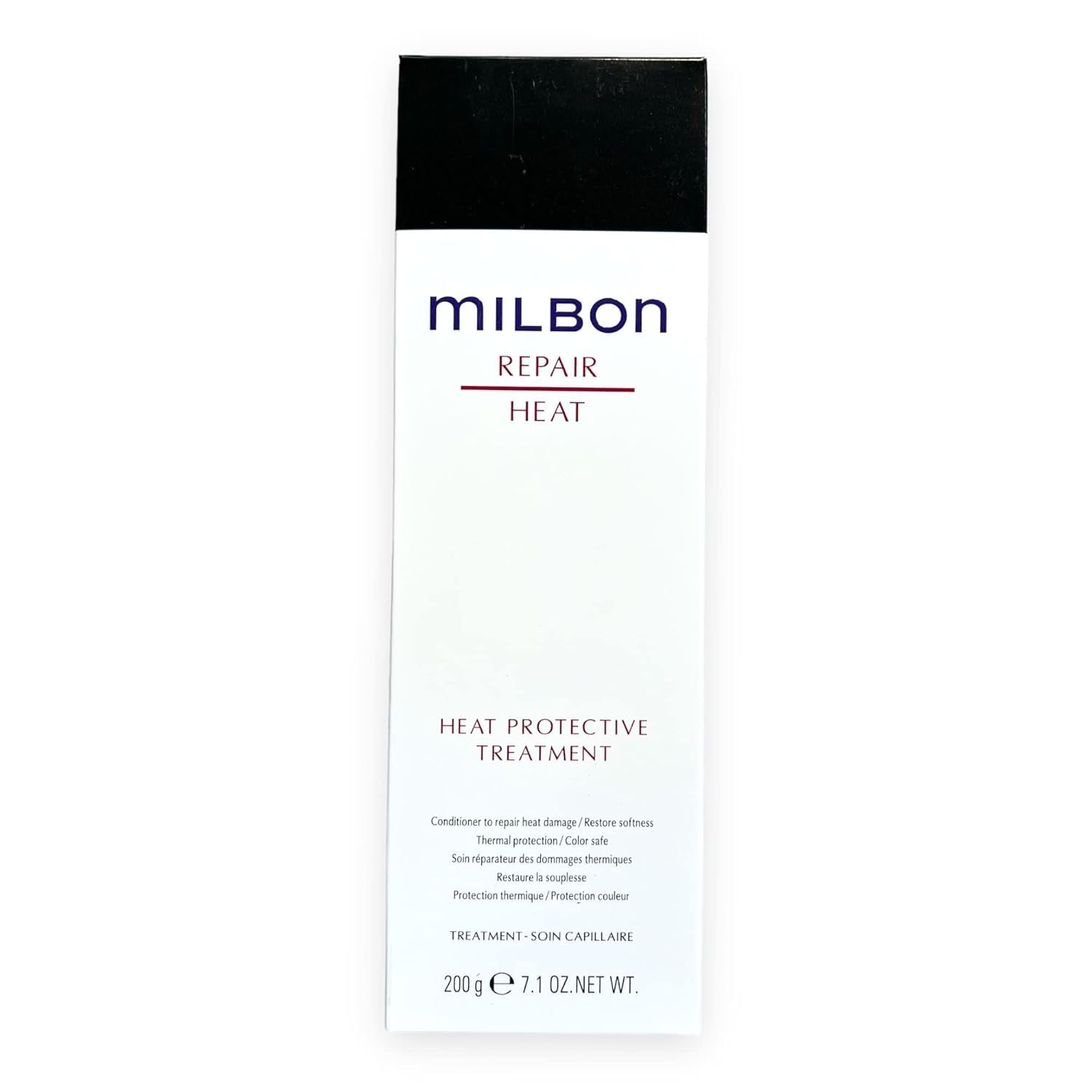 Milbon Repair Heat Protective Treatment bottle with a glossy finish protecting hair during styling