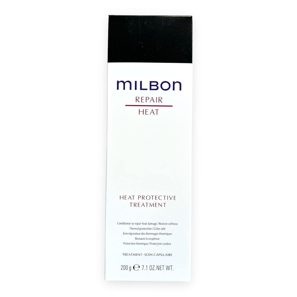Milbon Repair Heat Protective Treatment bottle with a glossy finish protecting hair during styling