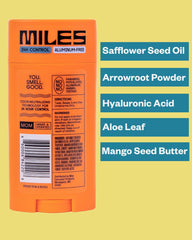 Miles Kids Deodorant packaging shows aluminum-free badge for safety.
