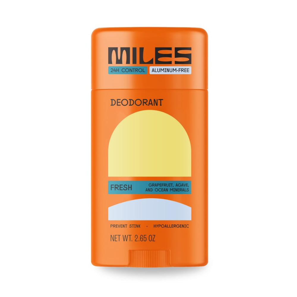 Miles Kids Deodorant bottle with fresh scent for active children.