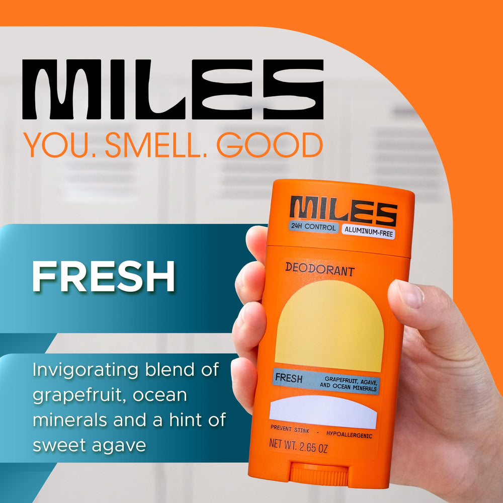 Made in USA seal on Miles Kids Deodorant box and packaging.