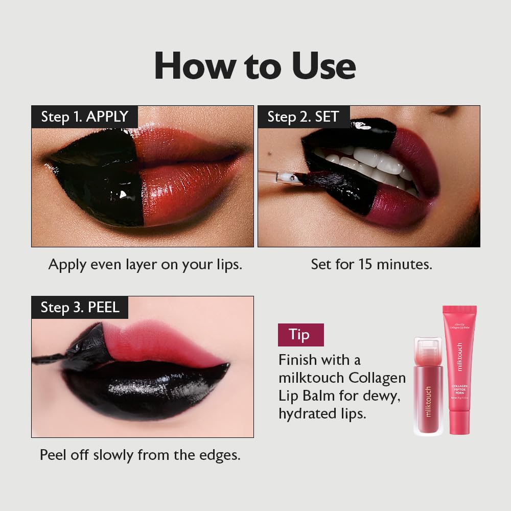 MILKTOUCH Black Apple lip tint waterproof and smudge-proof for active days.