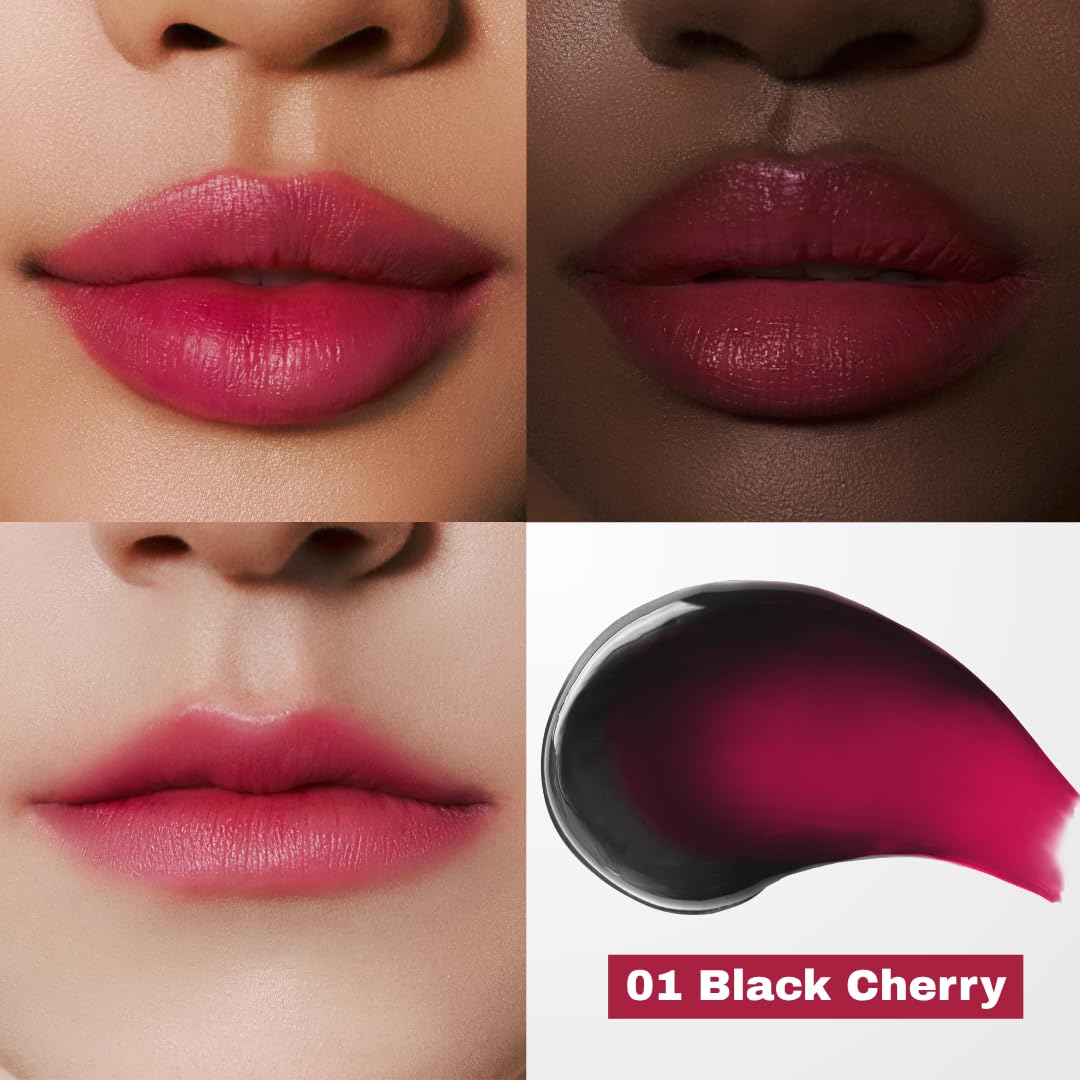MILKTOUCH Black Cherry reveal captures vibrant color once the mask is peeled.