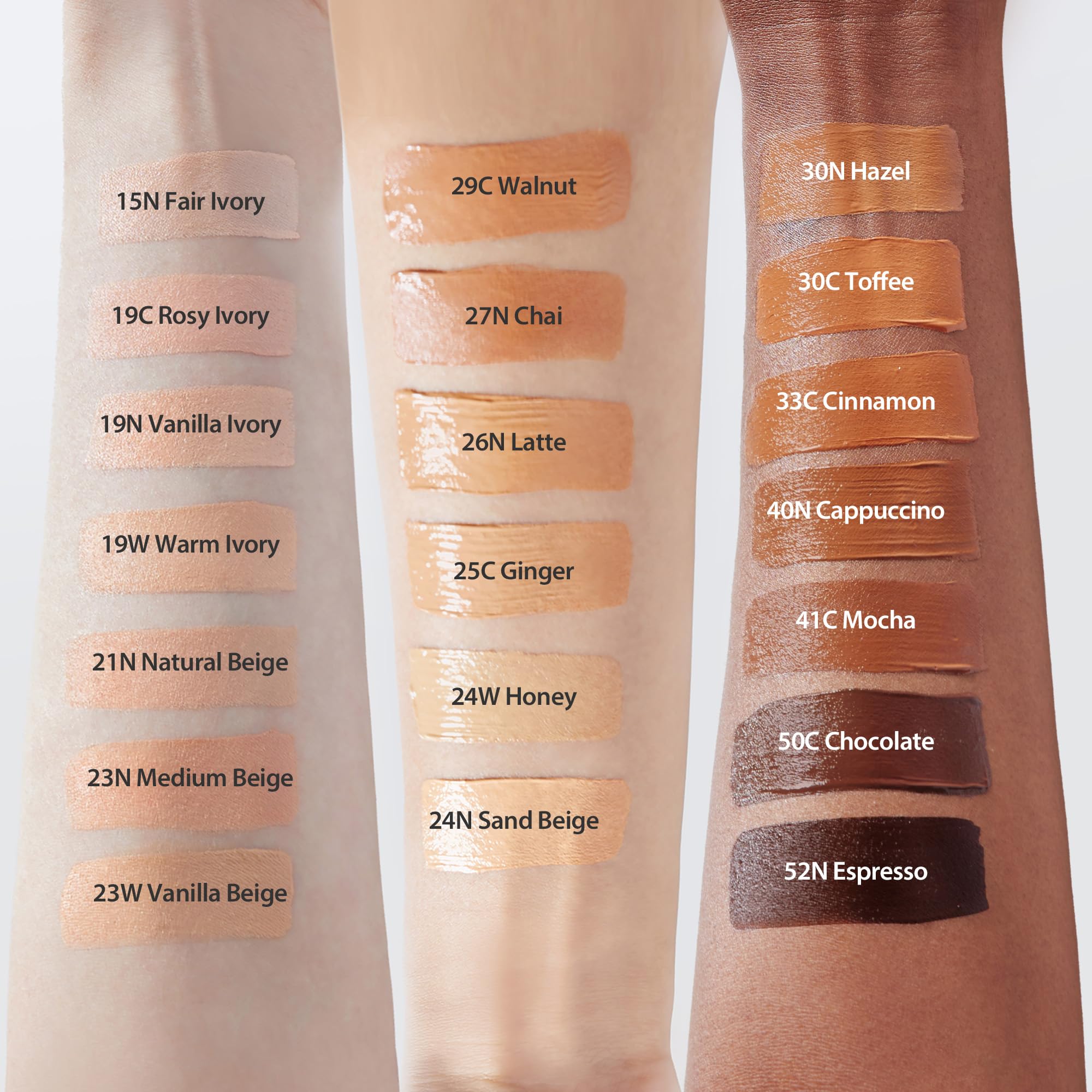MILKTOUCH Cushion Foundation available in 20 shades to match diverse skin tones.
