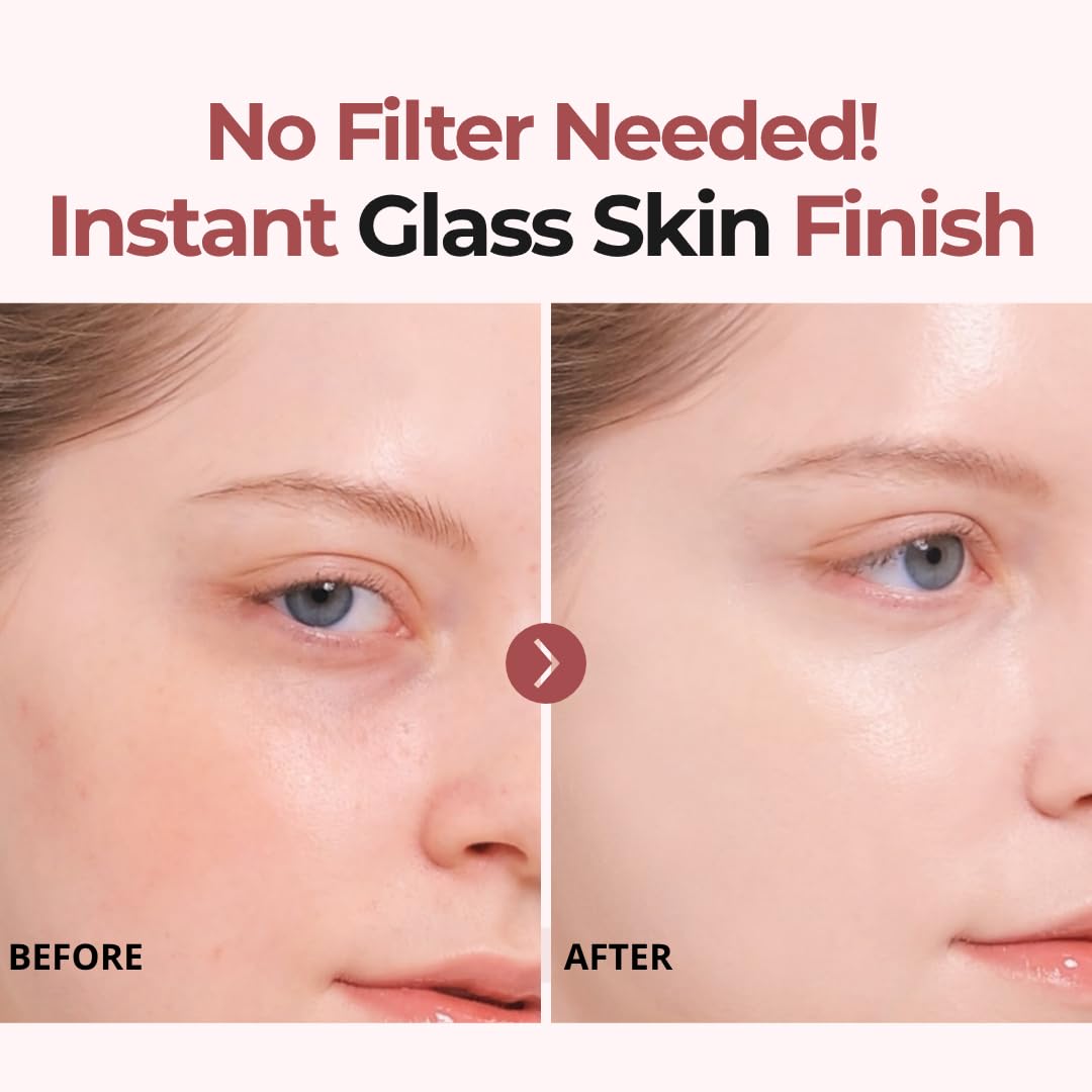 MILKTOUCH cushion foundation swirl blending into skin for seamless finish