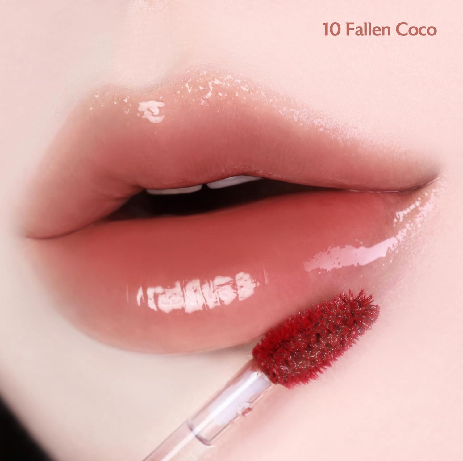 MILKTOUCH Jelly Fit Lip Tint Fallen Coco applicator for precise, cool application.