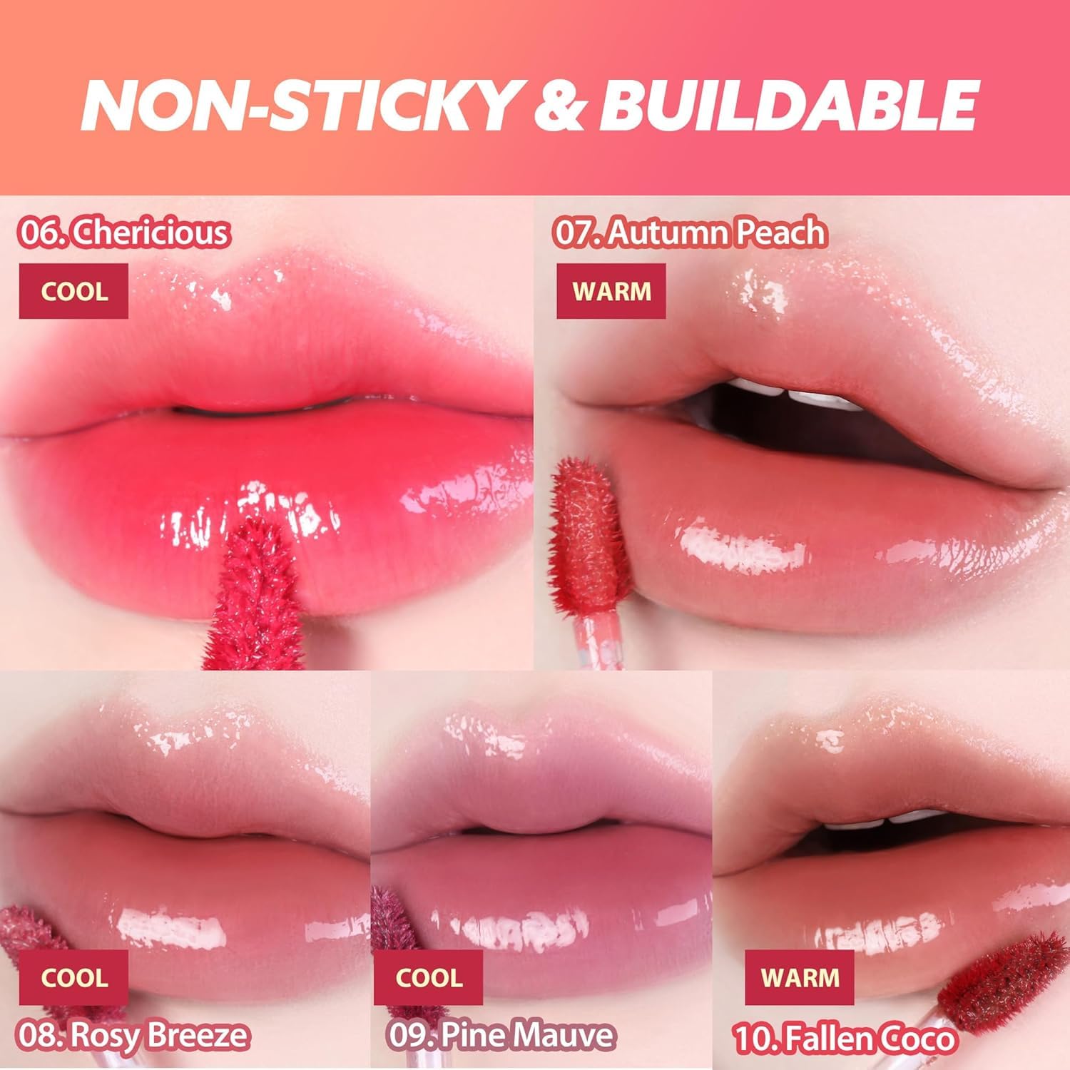 MILKTOUCH Lip Tint long-lasting stain that stays through meals.