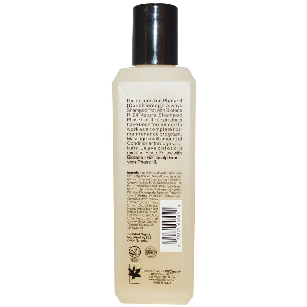 Mill Creek Biotene H-24 conditioner closeup emphasizes smooth finish and manageability.