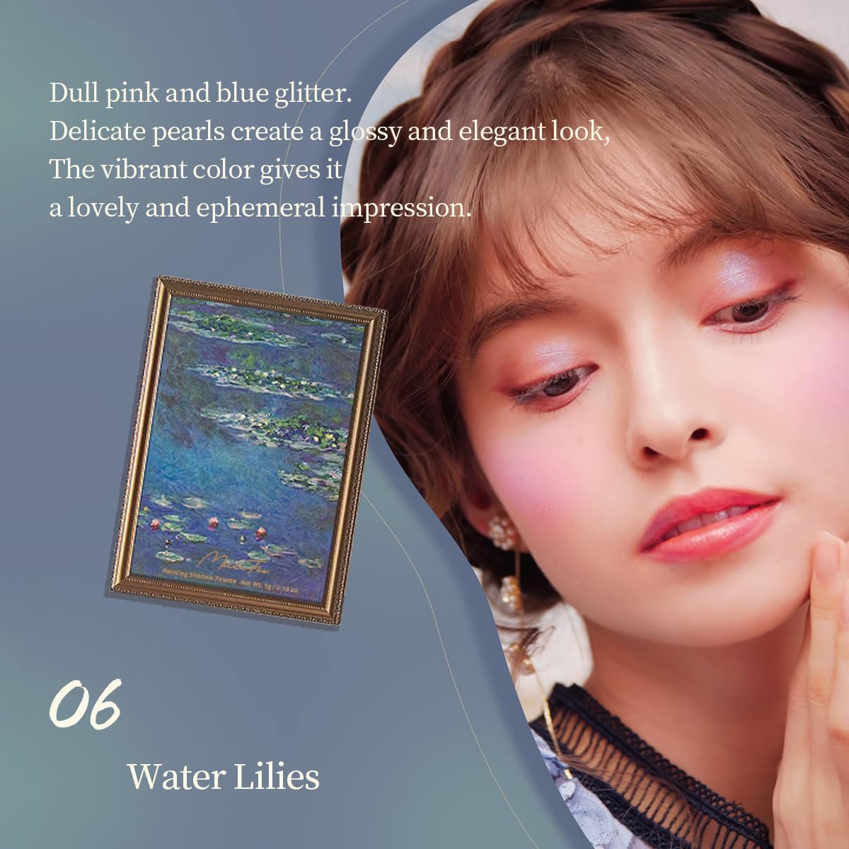 MilleFée Painting Eyeshadow Palette Delicate Pearls create luminous lid accents.