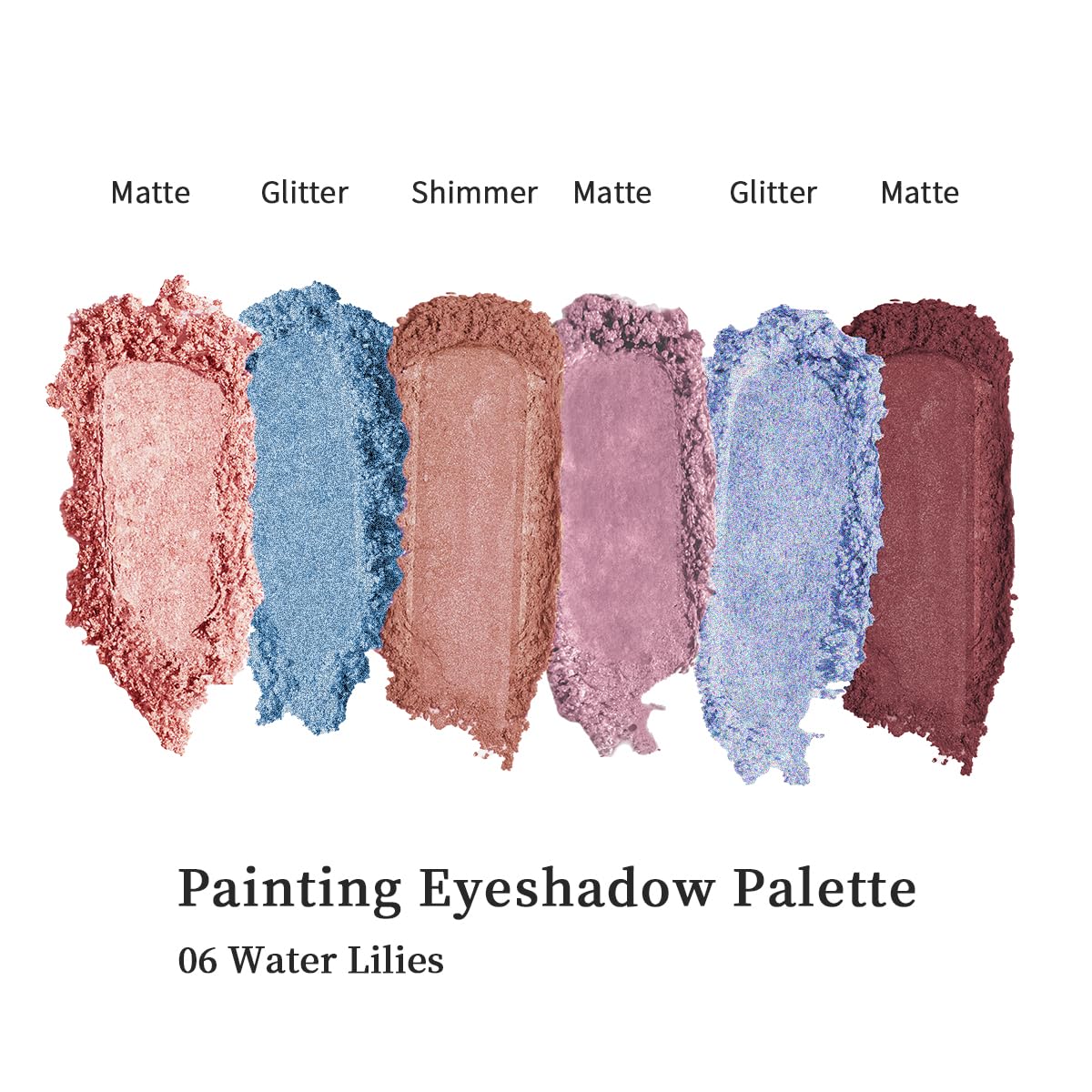 MilleFée Painting Eyeshadow Palette Dusty Pink shade adds soft, romantic base.