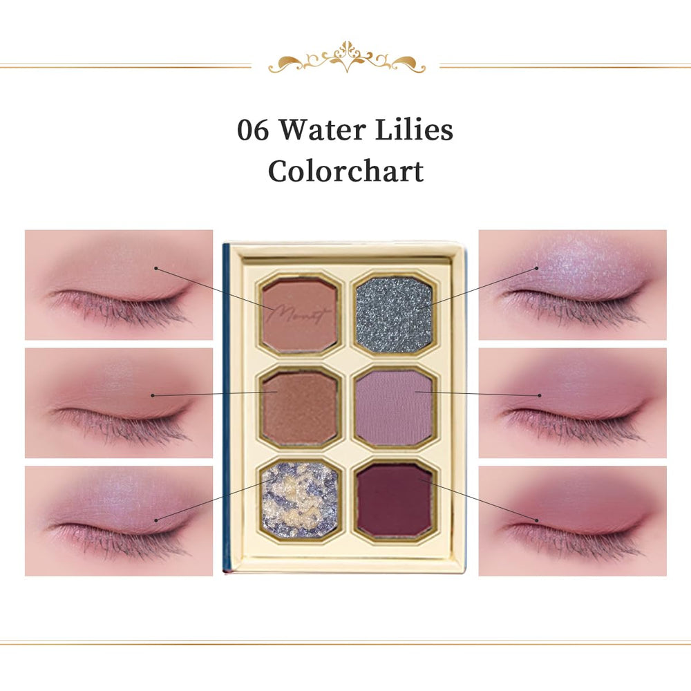 MilleFée Painting Eyeshadow Palette Water Lilies open—soft textures for easy blending.