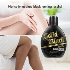 Millennium Tanning bronzer application demonstrates smooth, even coverage for a natural tan