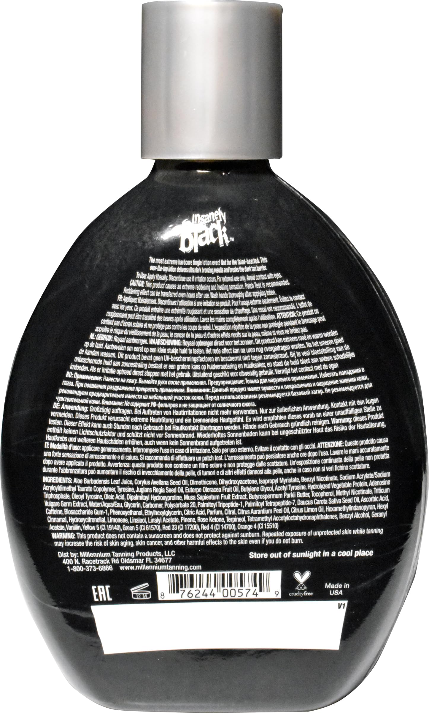 Insanely Black 60x on skin reveals bronzed glow with shimmer