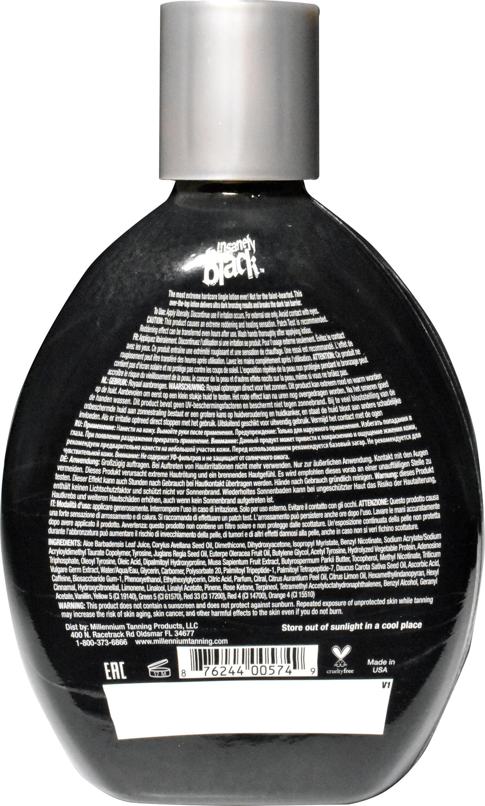 Insanely Black 60x on skin reveals bronzed glow with shimmer