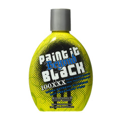Millennium Tanning Paint it Beyond Black bottle with 100 XXX accelerator for a deeper tan