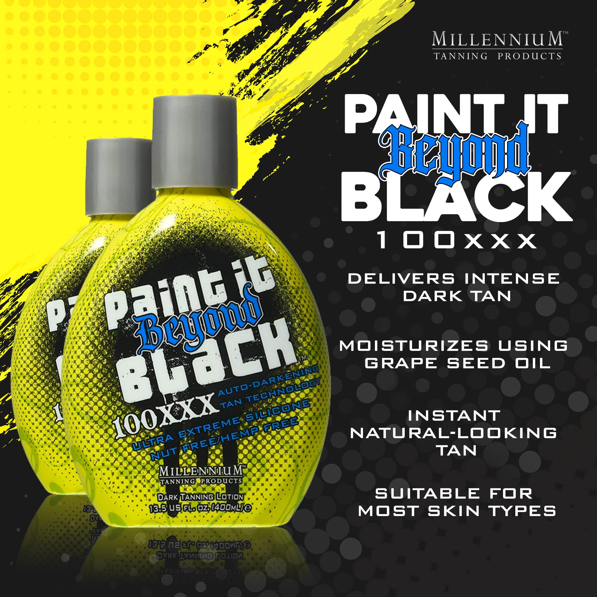 Paint it Beyond Black bronzer glow on bottle highlighting faster color