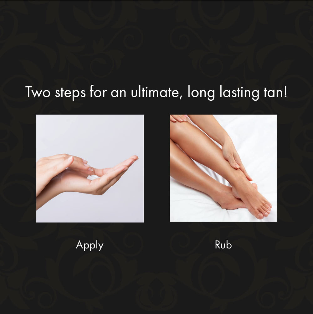 Millennium Solid Black Tan Extender on tattoo area for moisturized skin.
