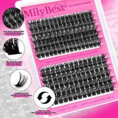MilyBest Fluffy Lash Clusters 60D dense band enhances volume with comfort