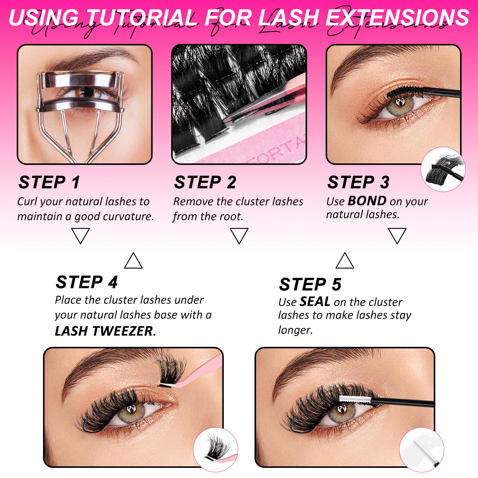 MilyBest Fluffy Lash Clusters length range 10-18mm for customization