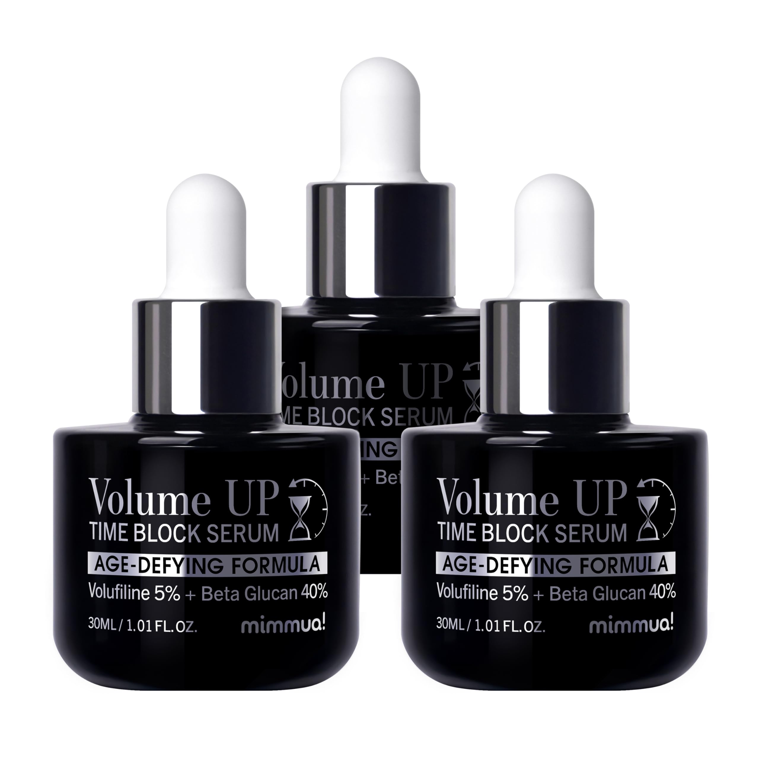Mimmua Volume Up Time Block Serum bottle front for elegant anti-aging care