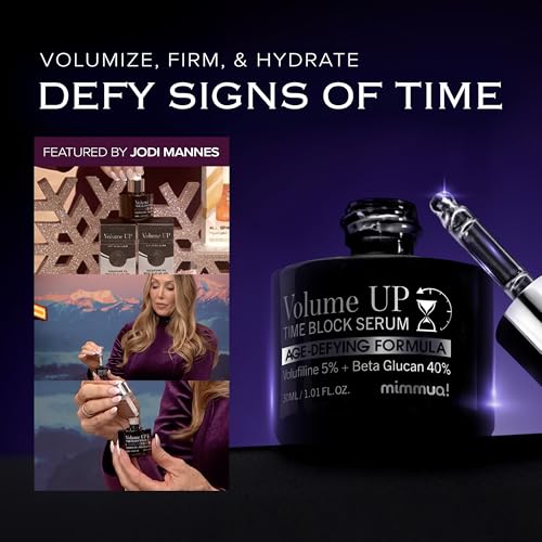 Face application on forehead shows potential wrinkle smoothing with mimmua serum