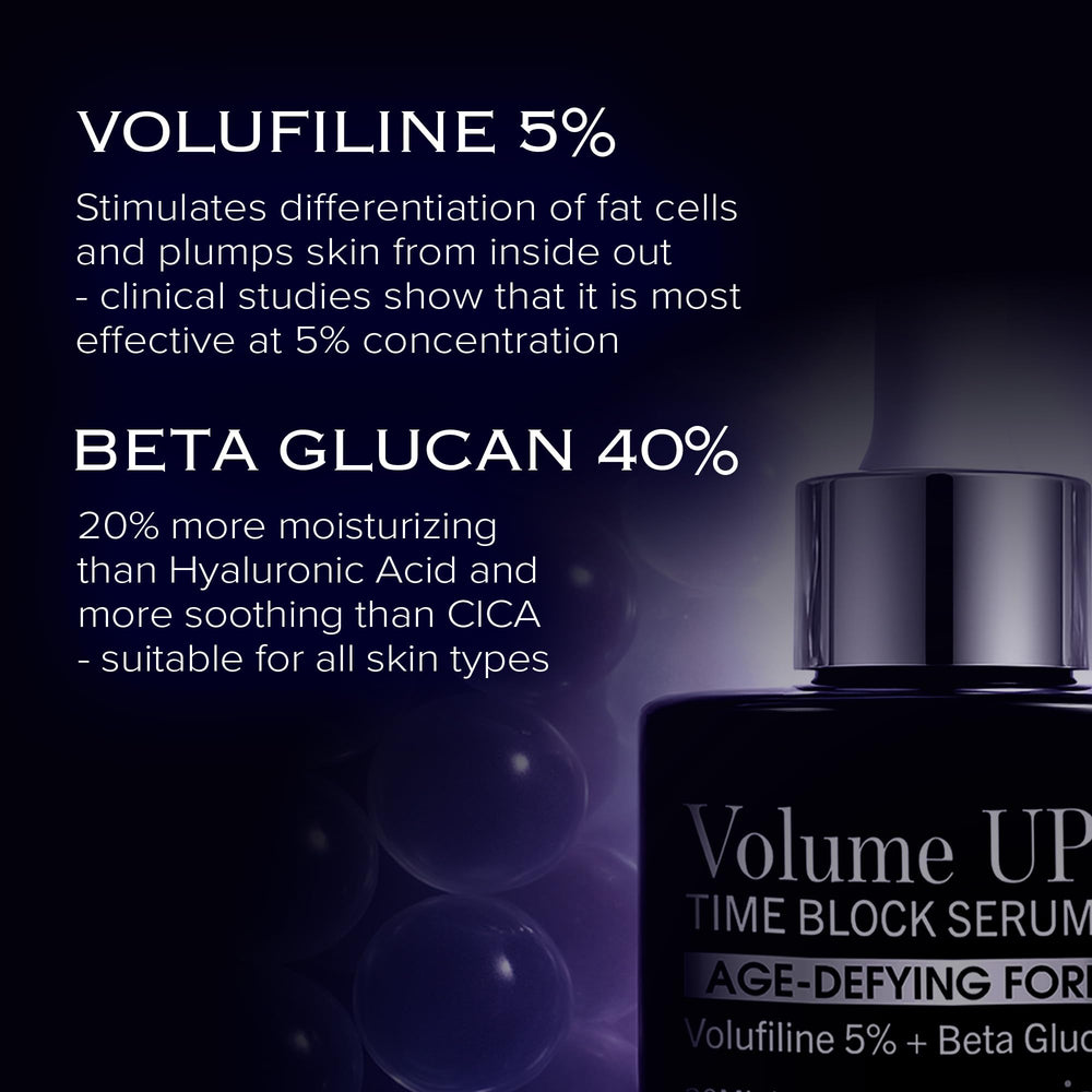 mimmua Volume Up Time Block Serum under-eye application targets delicate wrinkles.