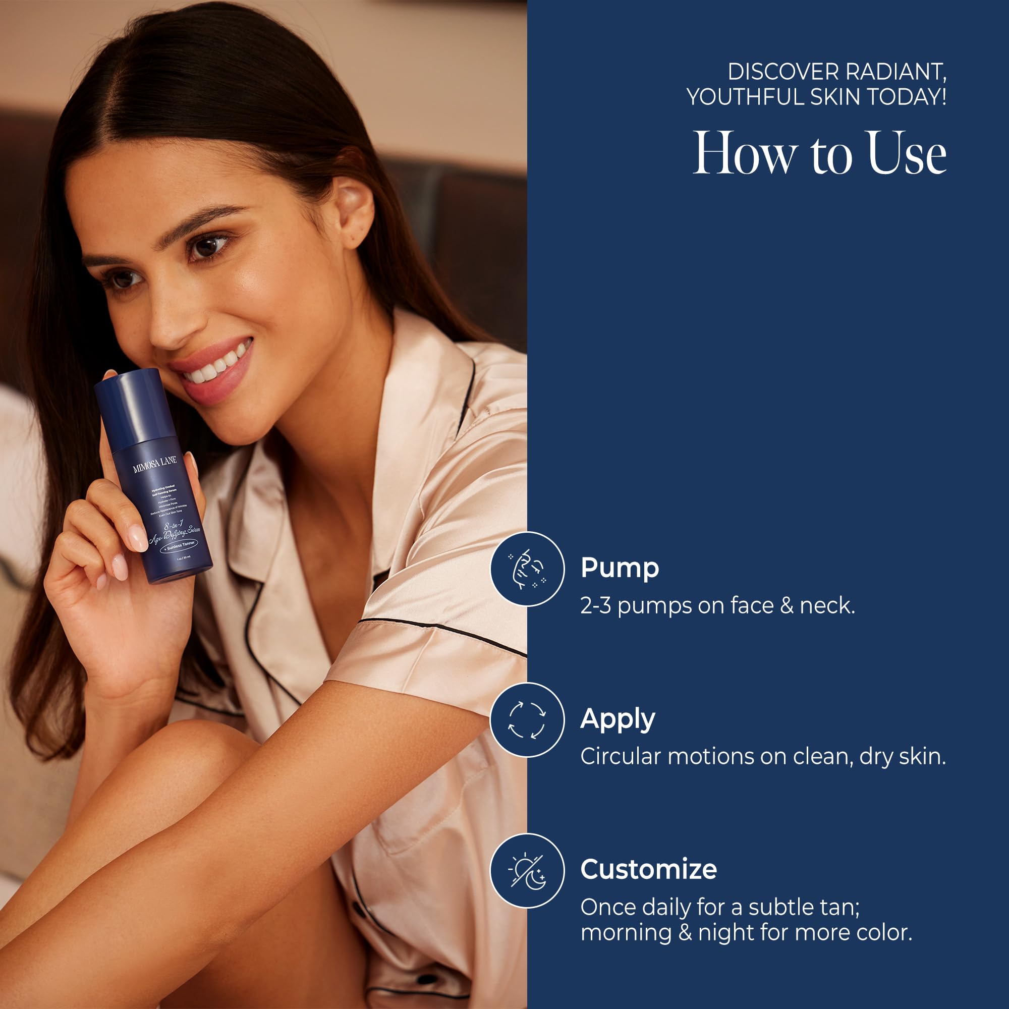 Mimosa Lane Self Tanner fragrance-free packaging indicates sensitive-skin friendly design.